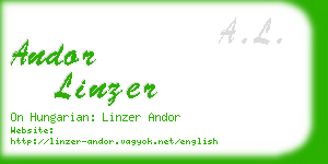andor linzer business card